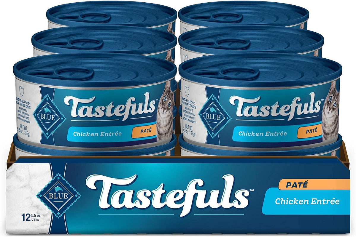 Blue Buffalo Tastefuls Flaked Adult Wet Cat Food Variety Pack (Tuna, Chicken, Fish & Shrimp), Natural Ingredients Enhanced with Vitamins, Minerals & Other Nutrients, 5.5-oz. Each (24 Cans) - Image 12