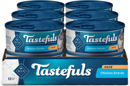 Blue Buffalo Tastefuls Flaked Adult Wet Cat Food Variety Pack (Tuna, Chicken, Fish & Shrimp), Natural Ingredients Enhanced with Vitamins, Minerals & Other Nutrients, 5.5-oz. Each (24 Cans) - Image 12