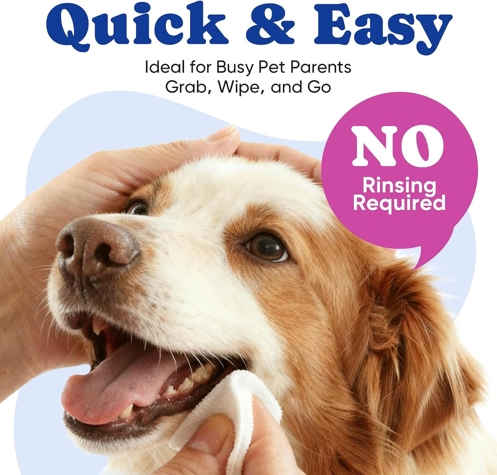 Biodegradable plant fiber pet eye cleaning pads close up
