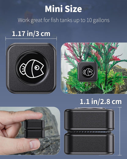 Heavy duty magnetic glass scrubber for small fish tanks