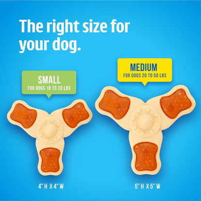 Close up of textured nubs on Hartz dog chew toy