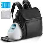 VEVOR breast pump backpack front view showing black insulated commuter bag