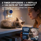 6 in 1 with Timing Function Cat Calming Diffuser Multicat Calming Pheromones Diffusers 60 Days Calm Relaxing Pheromone for Cats kit 48ml Relief Stress Anxiety Fighting Scratching - Image 9
