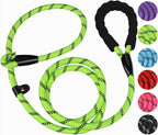 Dog Leash, 6 FT Heavy Duty Dog Leashes, Durable Premium Quality Strong Rope Slip Leash with Comfortable Padded Handle and Highly Reflective Threads for Small Medium and Large Dogs. (Black) - Image 10