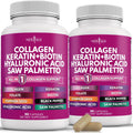 New Age multi collagen support dietary supplement bottle front view for hair growth