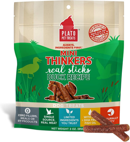 Plato Pet Treats Air Dried Dog Treats Salmon Thinkers Sticks, Natural Dog Treats, Real Meat, Air Dried, Made in the USA, 10oz - Image 13