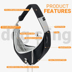 Side profile of CynosCape dog sling with storage pocket