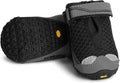 Ruffwear Grip Trex dog shoes in obsidian black front view