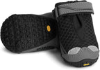 Ruffwear Grip Trex dog shoes in obsidian black front view