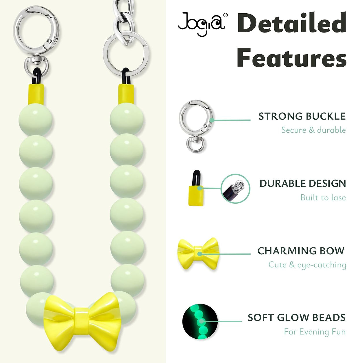 Glow in the dark belt for dogs showing the soft green luminous effect