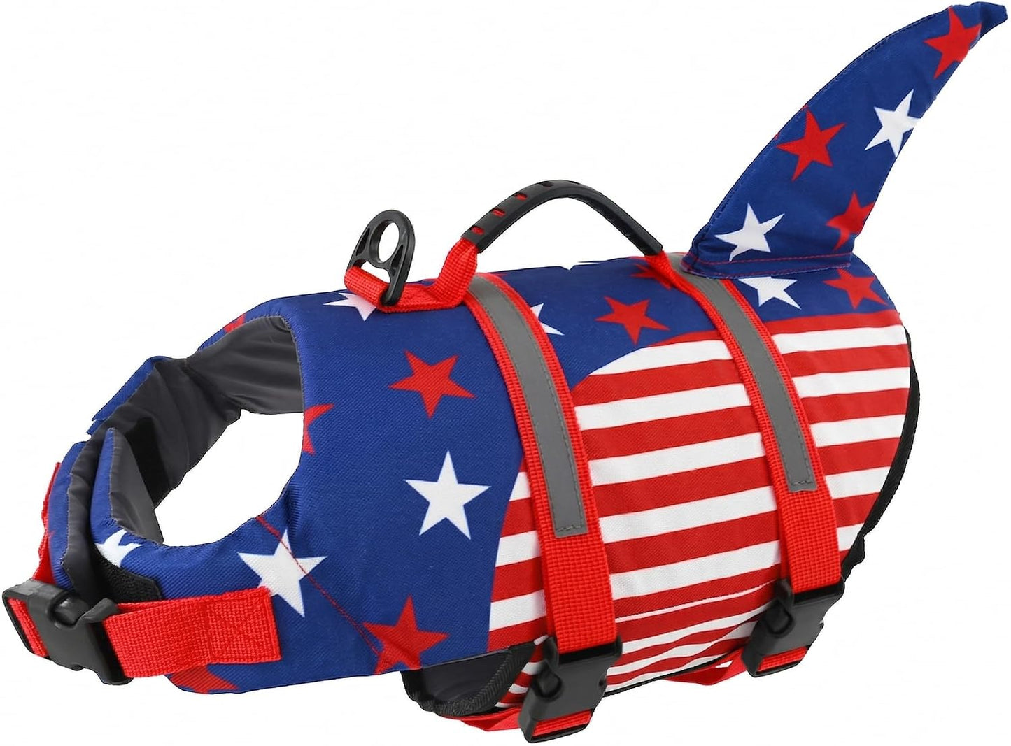 Doglay Dog Shark Life Jacke,Superior Buoyancy Dog Life Vest with Rescue Handle Reflective Stripes & Shark Fin, Ripstop Pet Preserver Swim Vest for Small Medium Large Dogs - Image 15