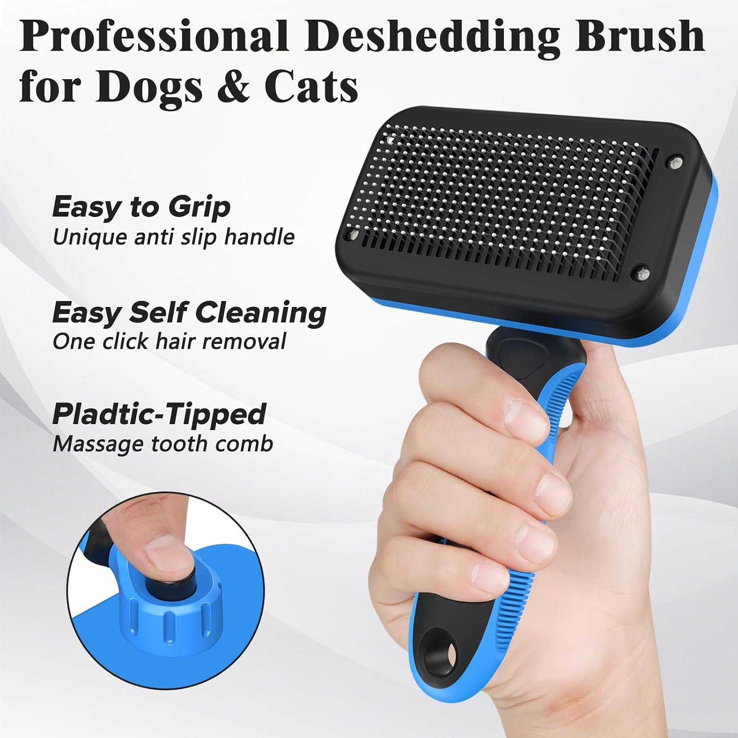 KYHSC dual-density metal pet comb for detangling dog and cat fur