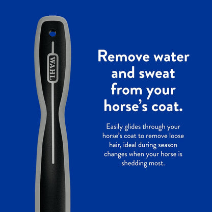 Lightweight Wahl equine sweat scraper for professional stable grooming