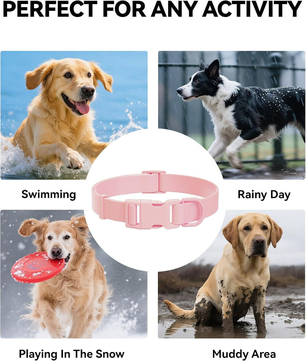 Aniyar medium size waterproof collar laid flat showing adjustable strap
