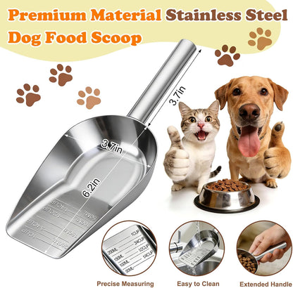 Mity Rain pet food scoop inside a kibble storage bin