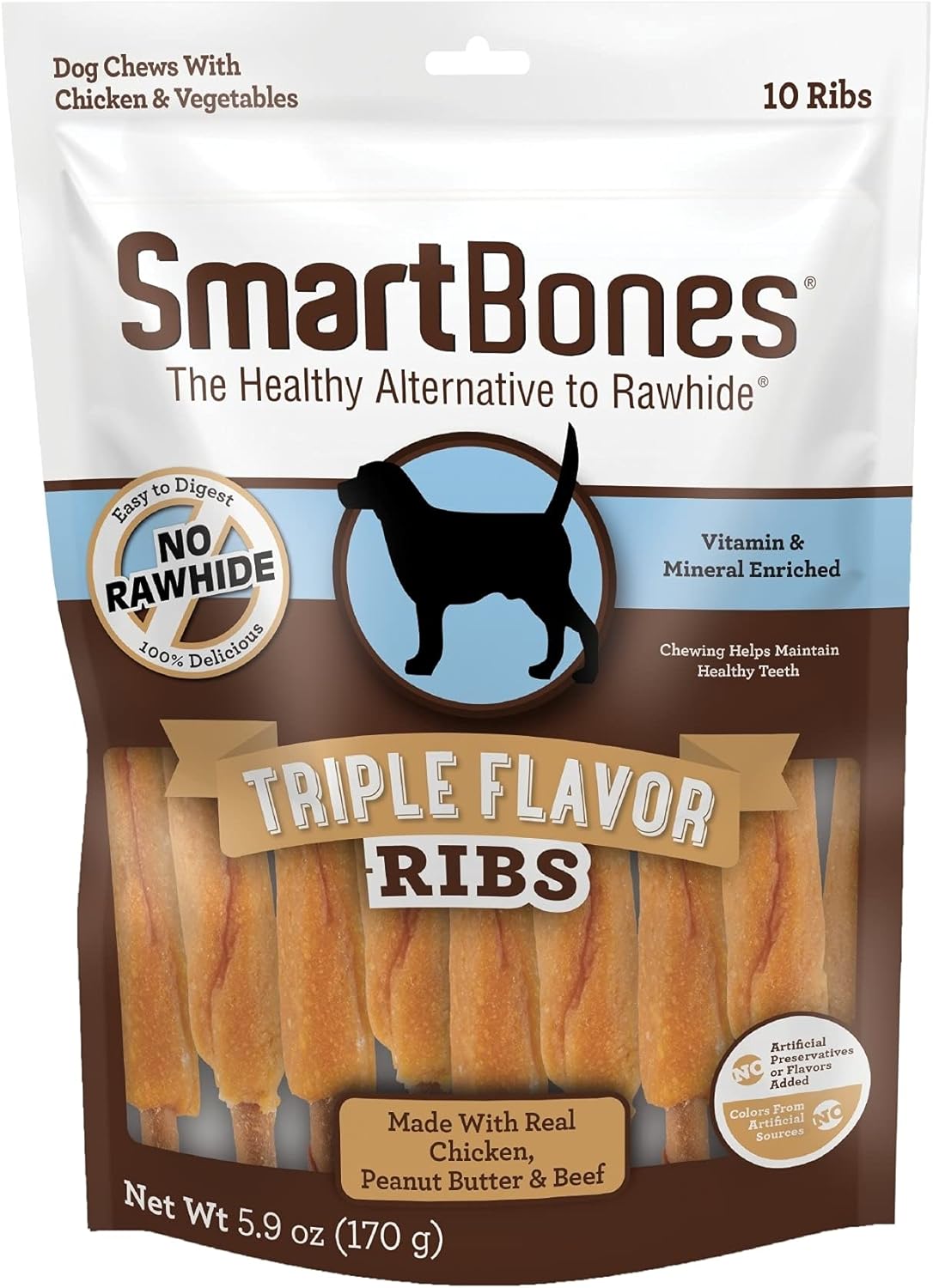 SmartBones dog treats packaging detail