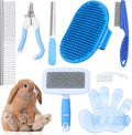 Dampet small animal grooming kit front view blue tools
