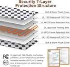 Indoor pet heating mat showing the compact eighteen by sixteen inches size dimension.