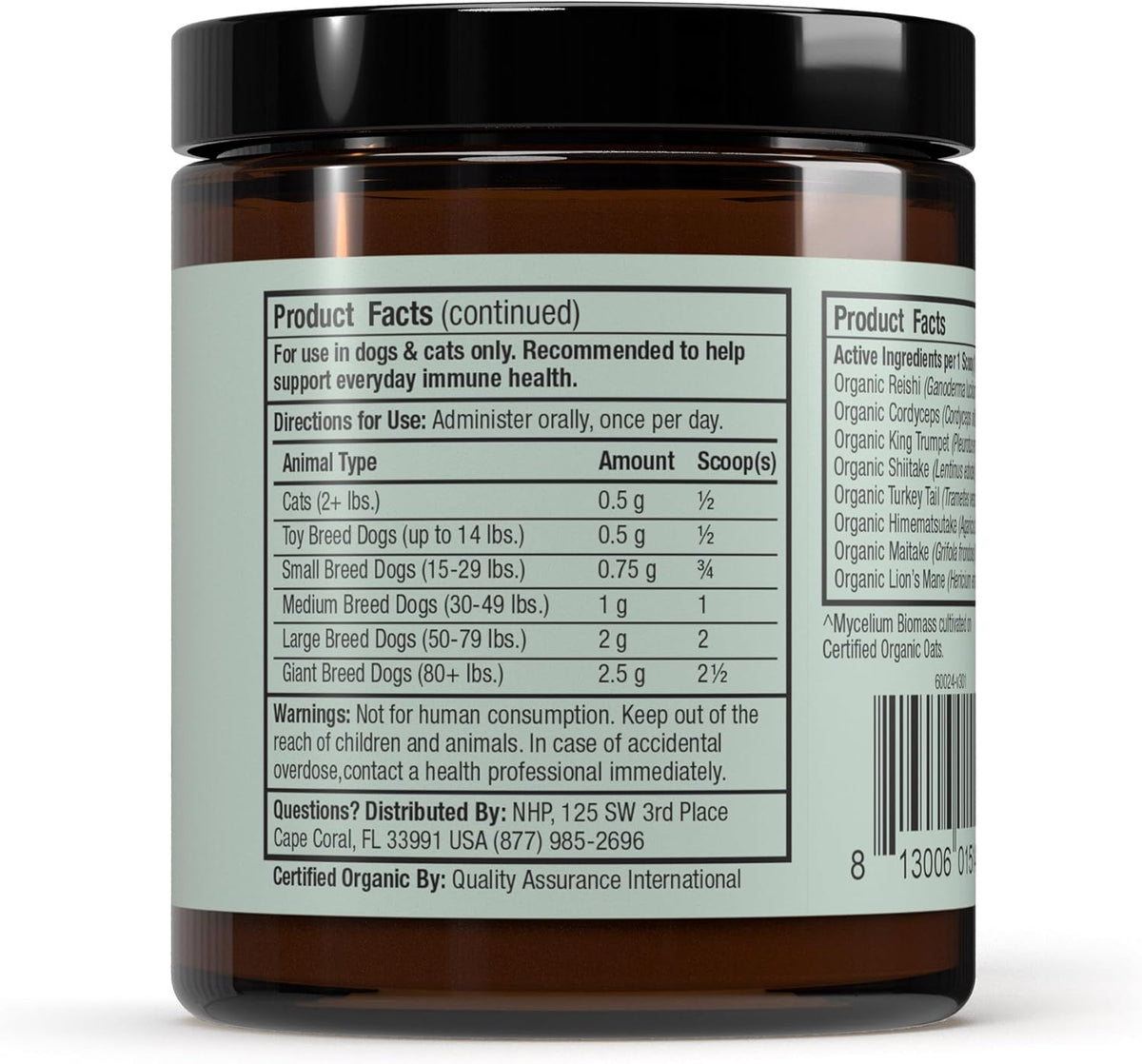Dr. Mercola Bark And Whiskers Organic Fermented Mushroom Blend powder texture