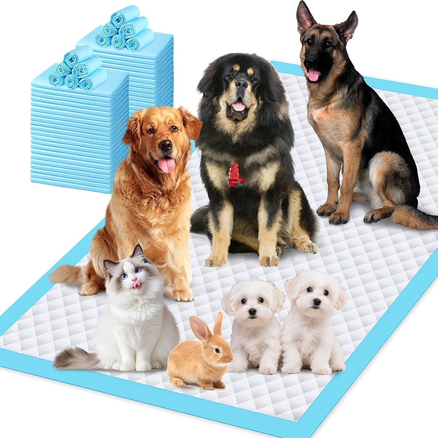 Gimars XL 6-Layer Ultra Absorbent 1200ml 48-Hour Leak-Proof Dog Pee Pads, Quick Dry Extra Large Puppy Pads for Puppy Training, Senior & Incontinent Dogs, Cats, Overnight Use, 28"x34", 30 Count - Image 14