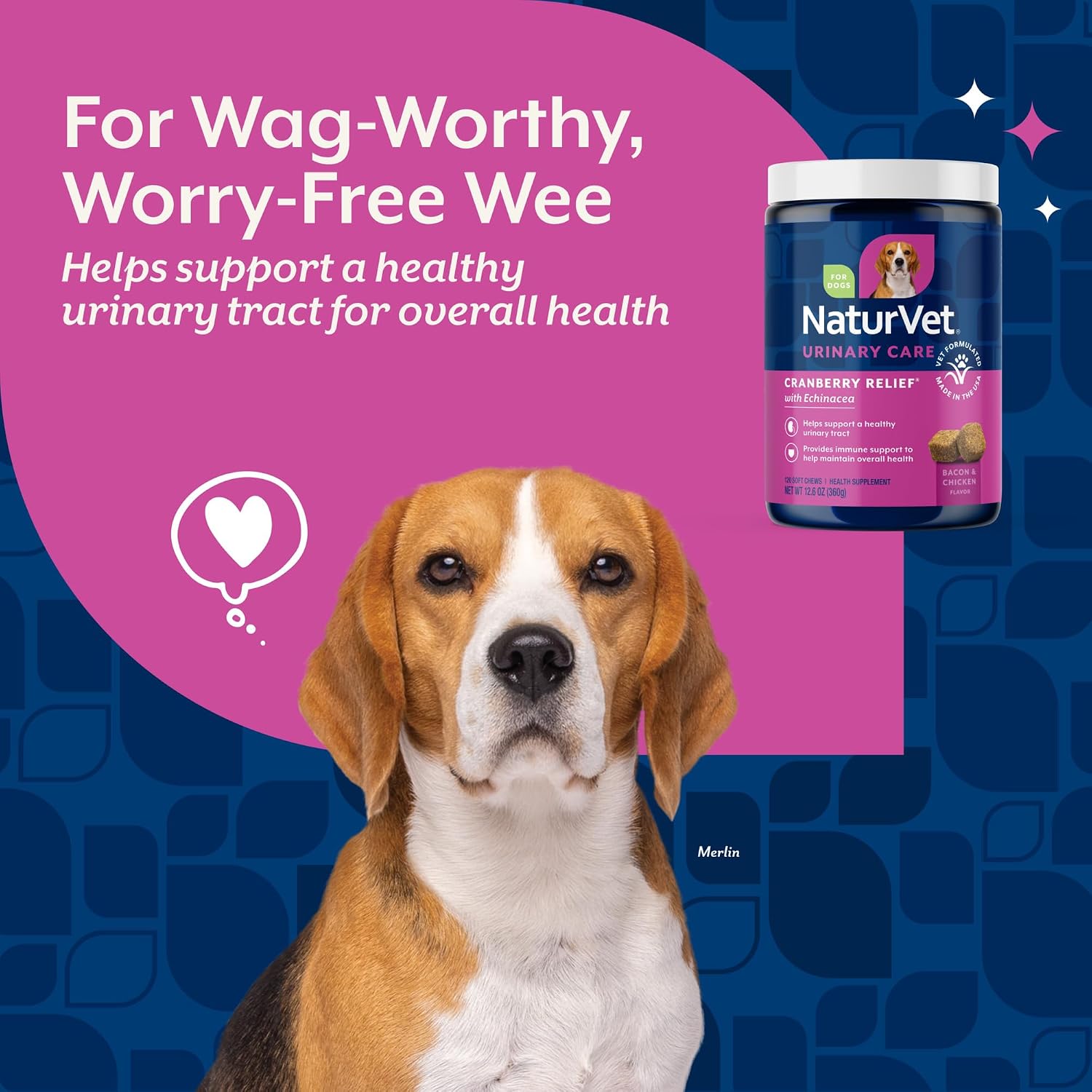 NaturVet imported pet immune system supplement 120 Count bottle