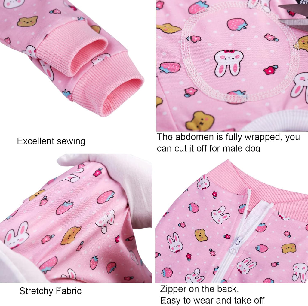 Miaododo protective dog clothing for wound care long sleeve fit