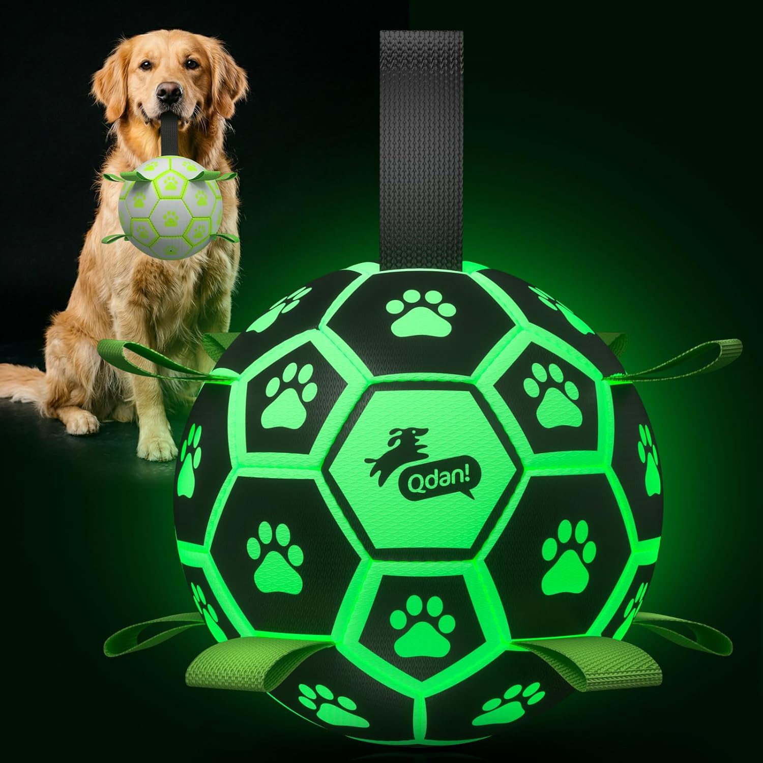 QDAN Dog Toys Dog Balls, World Cup Dog Soccer Ball with Straps, Dog Birthday, Herding Ball, Durable Balls for Small Medium Pet, Puppy Outdoor Toy (6 Inch) - Image 14