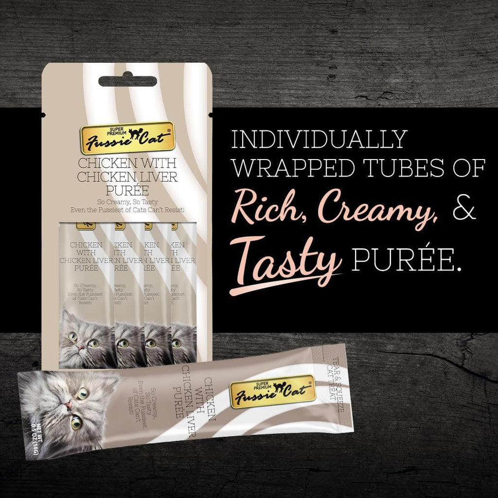 Fussie Cat lickable treat pouch close up