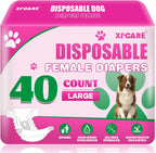 XPCARE 40 Count Disposable Female Dog Diapers, Super Absorbent, Leak Proof, Dog Diapers,Dog Period Diaper Female, for Incontinence, Estrus Female Dogs (Small) - Image 9