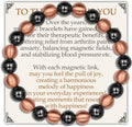 Feraco Pure Copper Magnetic Bead Bracelet front view on wrist