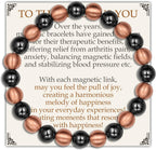 Feraco Pure Copper Magnetic Bead Bracelet front view on wrist