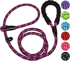 Dog Leash, 6 FT Heavy Duty Dog Leashes, Durable Premium Quality Strong Rope Slip Leash with Comfortable Padded Handle and Highly Reflective Threads for Small Medium and Large Dogs. (Black) - Image 14