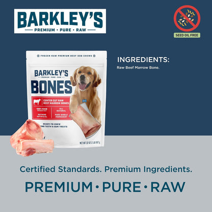 Nutrient dense single ingredient beef bone treat for dogs