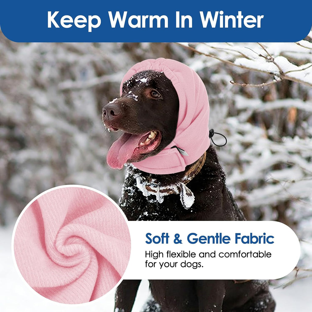 Adjustable dog ear protection wrap with hook and loop closure