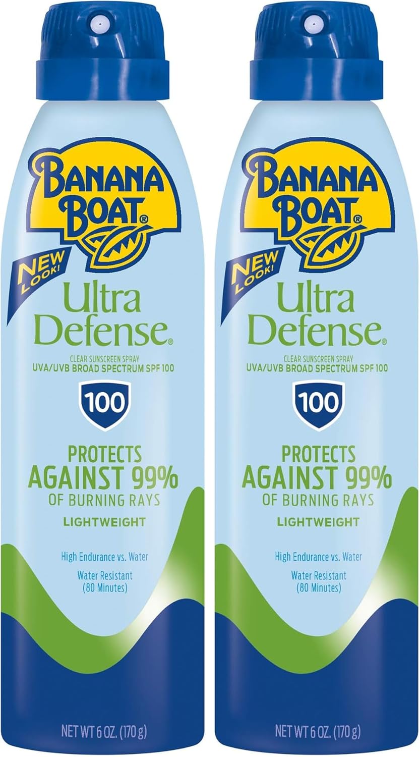 Banana Boat Ultra Defense Clear Sunscreen Spray SPF 100, 6oz | Lightweight Sunscreen, Banana Boat SPF 100, Water Resistant, 6oz - Image 9