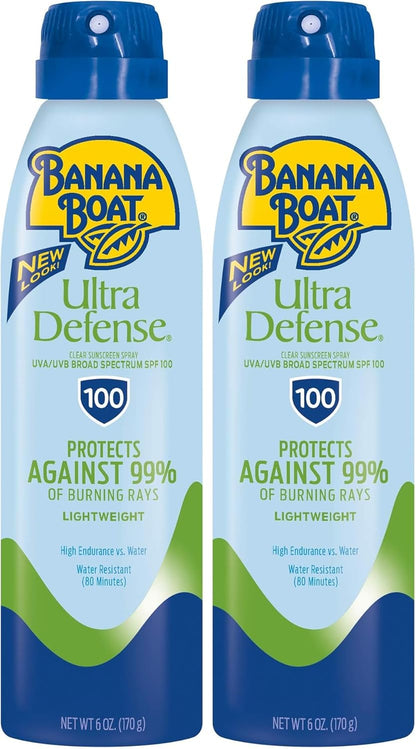 Banana Boat Ultra Defense Clear Sunscreen Spray SPF 100, 6oz | Lightweight Sunscreen, Banana Boat SPF 100, Water Resistant, 6oz - Image 9