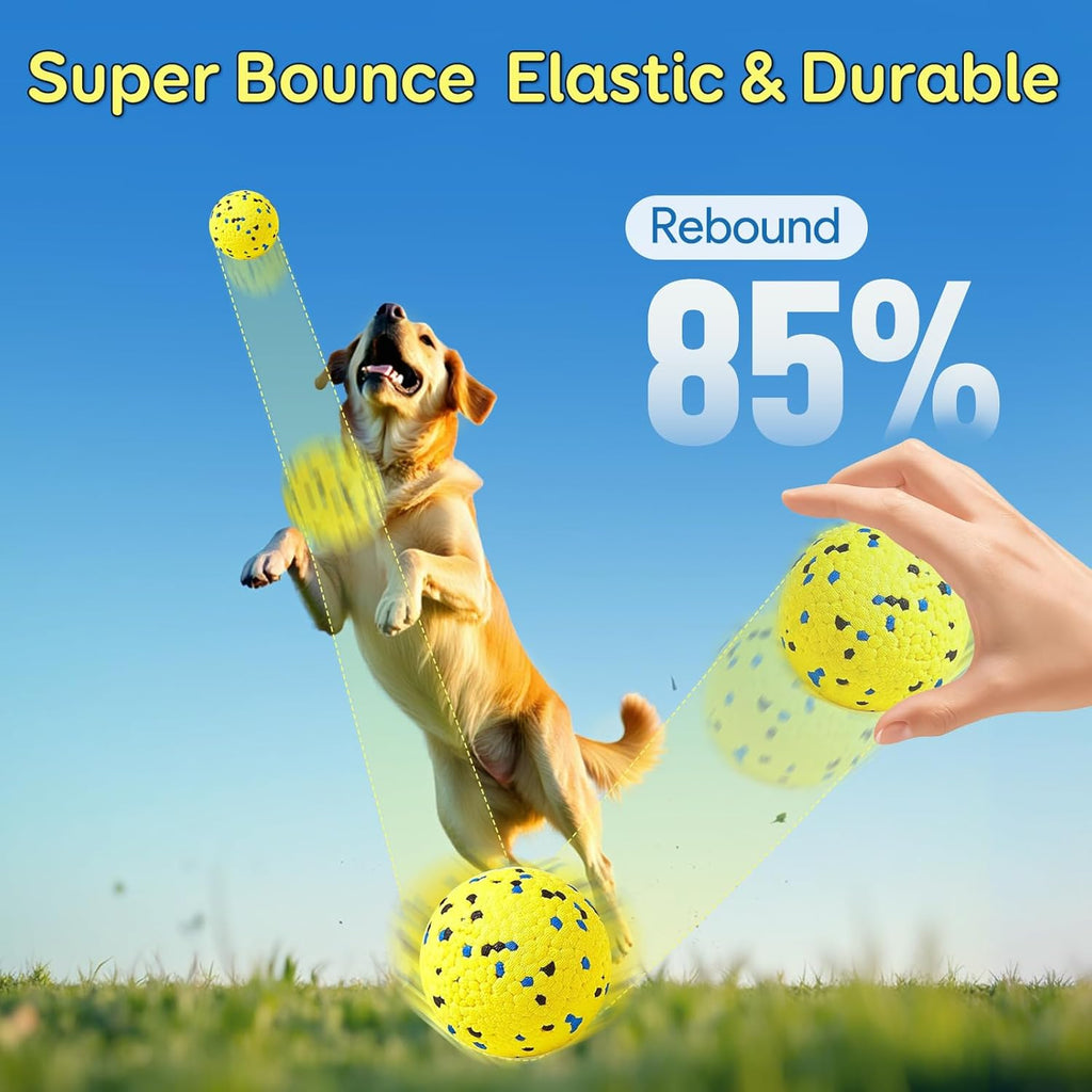 Kimee Dog Balls Tennis Ball Toys Dog Toys for Aggressive Chewers Durable Teething Chew Toys Water Toy Fetch Ball for Large Medium Small Dog and Puppies (4 Balls) - Image 5