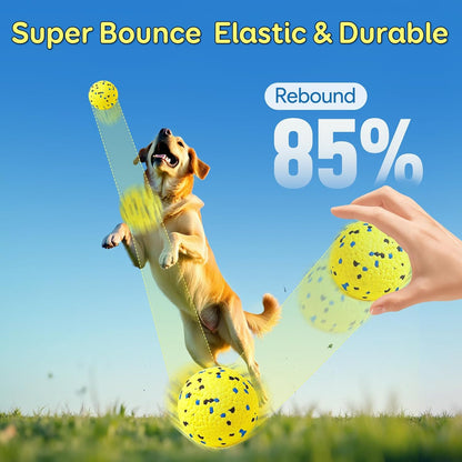 Kimee Dog Balls Tennis Ball Toys Dog Toys for Aggressive Chewers Durable Teething Chew Toys Water Toy Fetch Ball for Large Medium Small Dog and Puppies (4 Balls) - Image 5