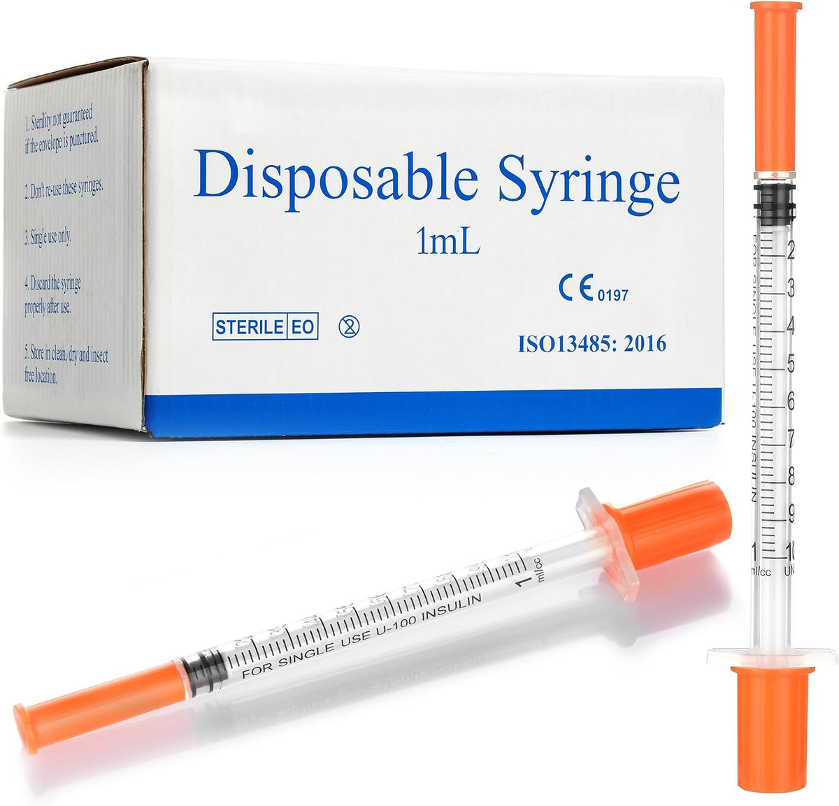 Ginallt one hundred pack pet syringes ideal for managing pet diabetes.