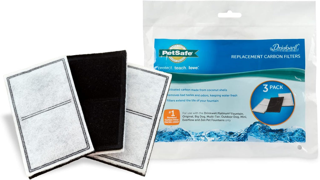 Replacement carbon filter set for dog and cat fountains