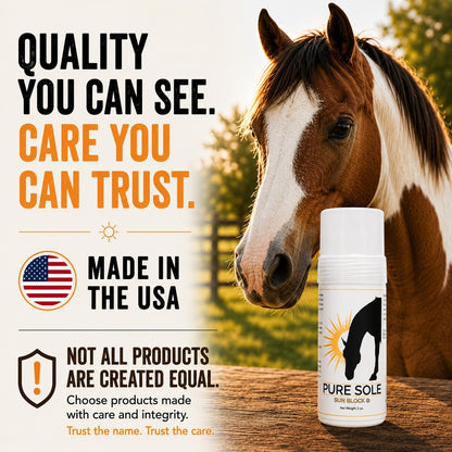 Pure Sole moisturizing sunblock stick for horses