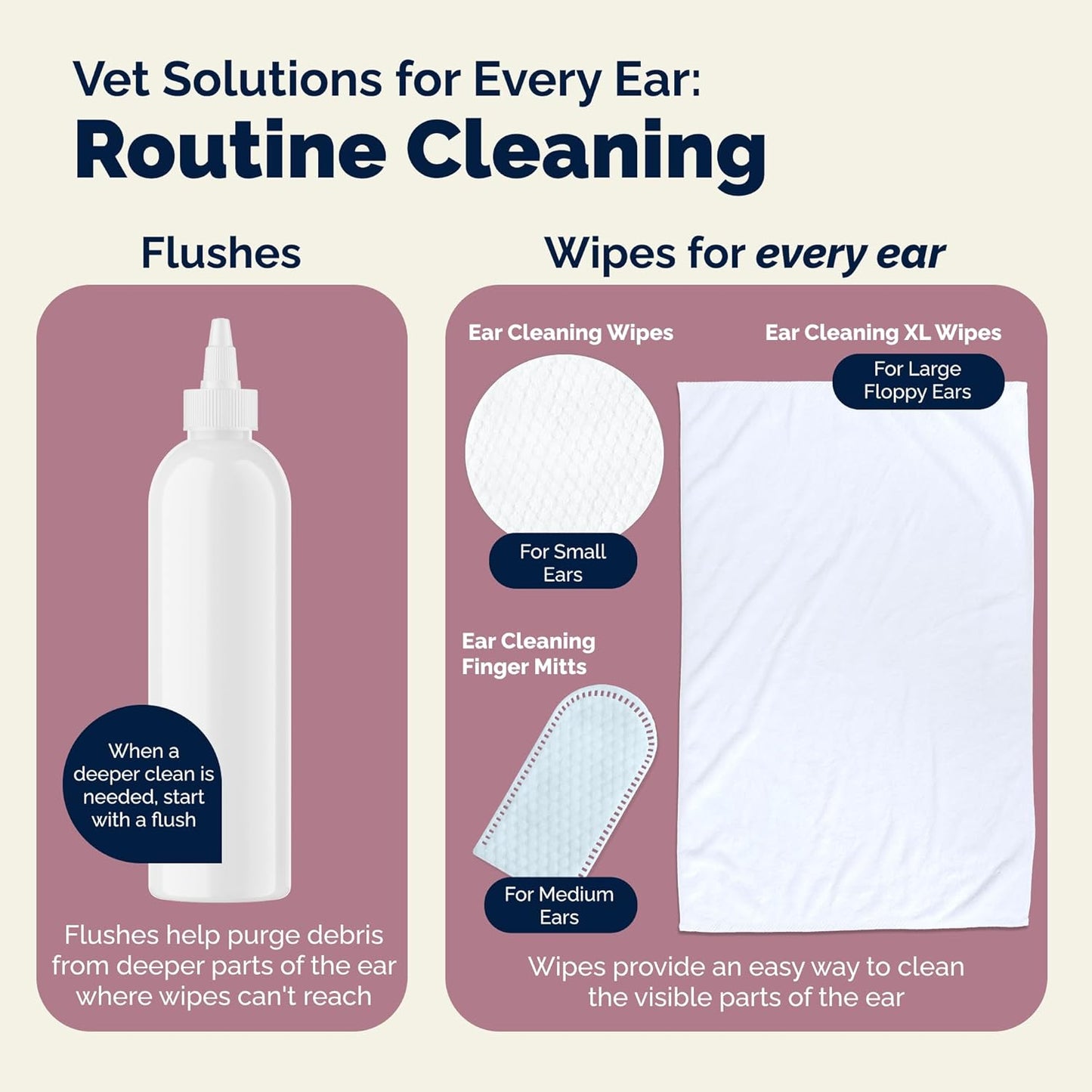 Vetnique Oticbliss advanced cleaning wipes stack