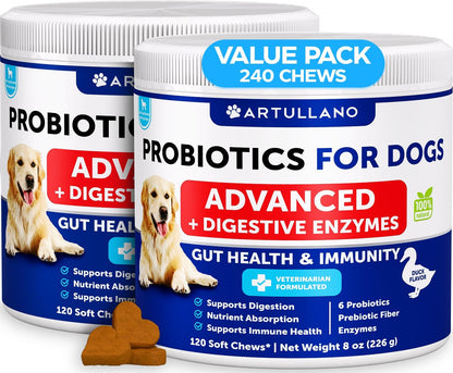 Probiotics for Dogs - Support Gut Health, Itchy Skin, Allergies, Immunity, Yeast Balance - Dog Probiotics and Digestive Enzymes with Prebiotics - Reduce Diarrhea, Gas - 120 Probiotic Chews for Dogs - Image 9