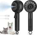 LACOKI Cat Steam Brush front view showing black ergonomic handle and mist outlet.