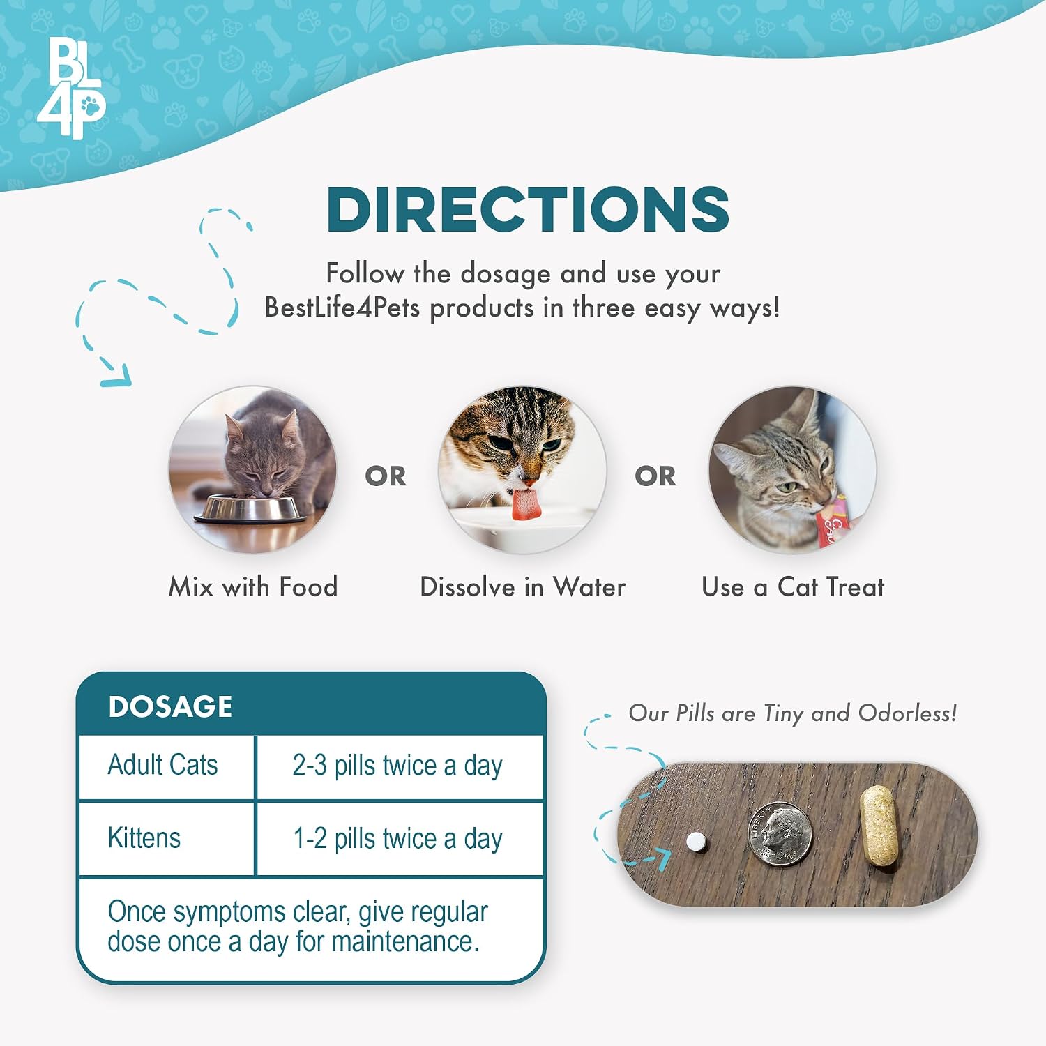 Close up of easy to administer homeopathic pills for cat congestion