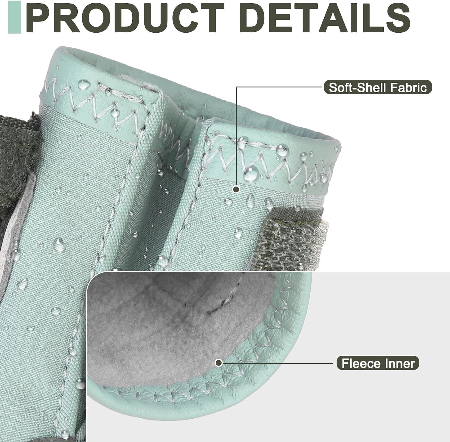 Reflective straps on Expawlorer dog shoes for night safety