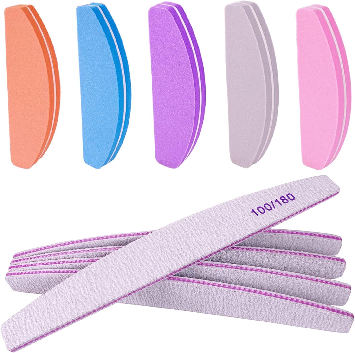 AhaTopia nail file and buffer 10 piece set front view