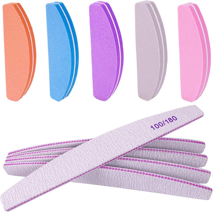AhaTopia nail file and buffer 10 piece set front view
