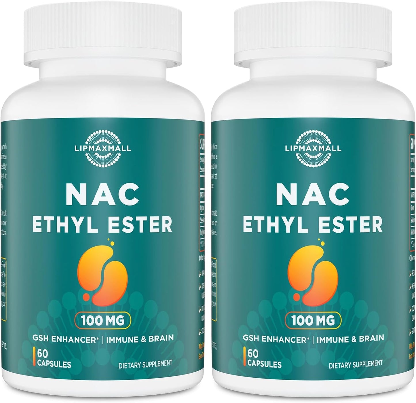 Lipmaxmall N-Acetyl Cysteine Ethyl Ester front view of bottle