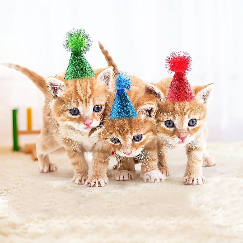 PET SHOW 10pcs Mini Small Dog Hats Cat Birthday Party Hat Rabbit Hats for Holiday Wedding Puppies Kittens Costume Accessories - Image 9